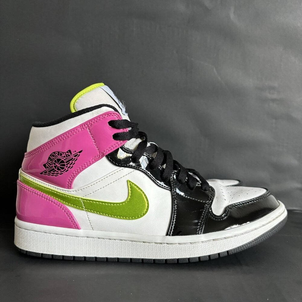 Air Jordan 1 SE Mid Cyber Active Fuchsia Shoes - Size 8.5